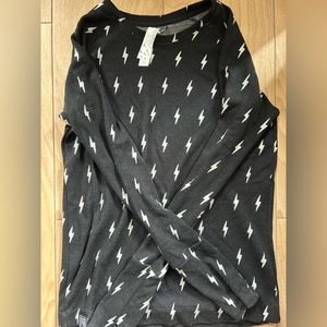 EUC Wazzie Wool Oiselle Long Sleeve Jacquard Top